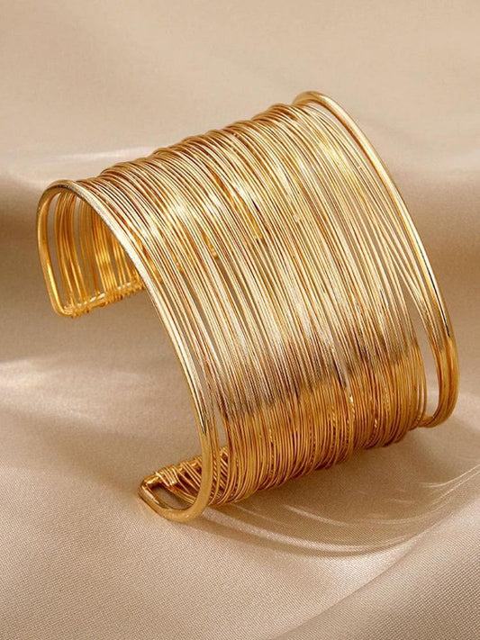 Adjustable Stone Watch Gold Plated Bracelet