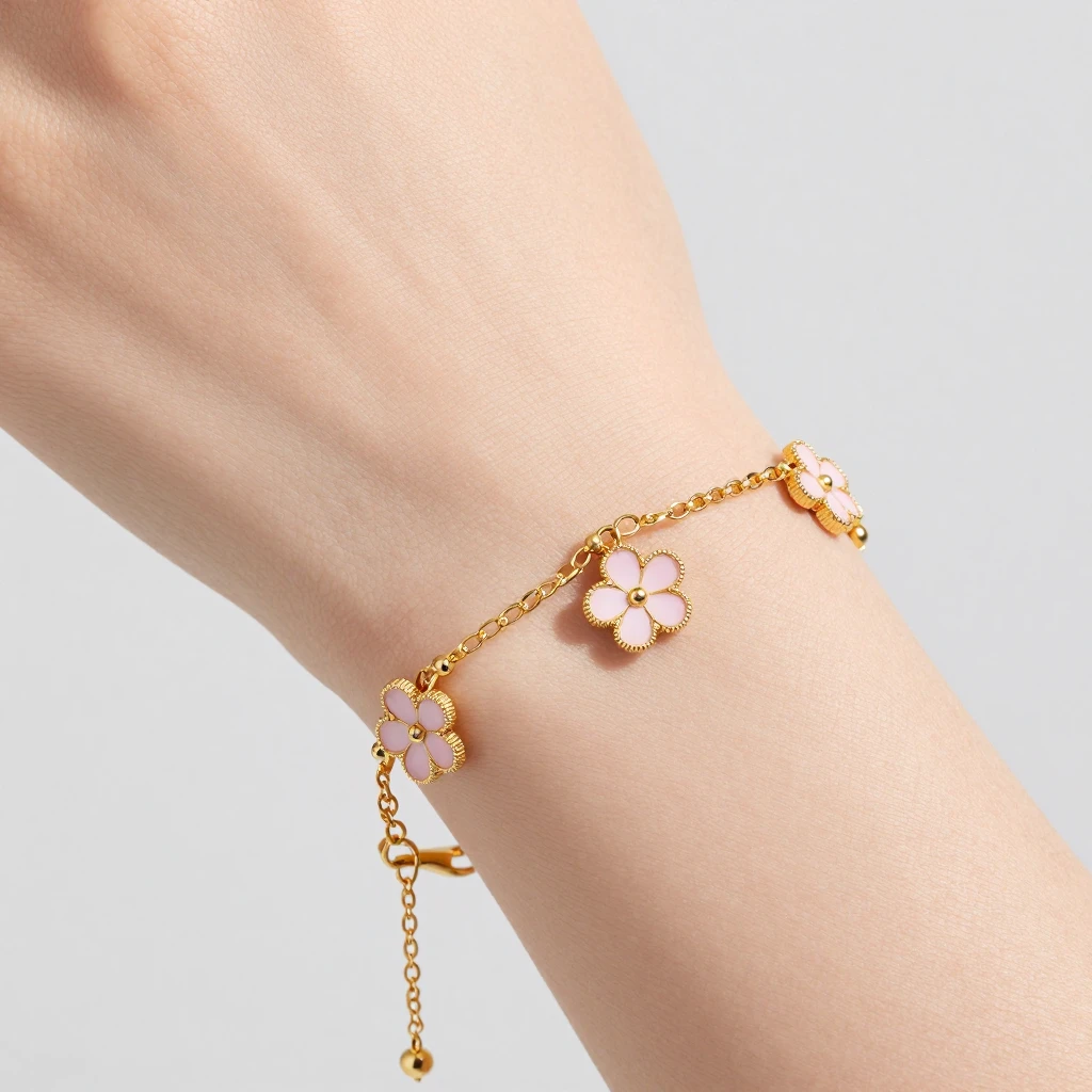 Blush Blossom Chain Bracelet