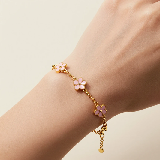 Blush Blossom Chain Bracelet