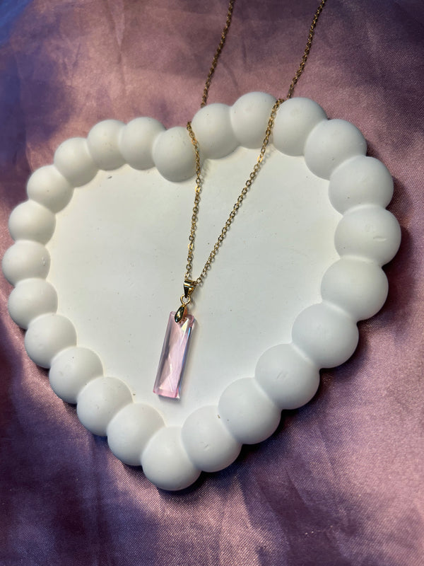 Aurora Crystal Bar Necklace