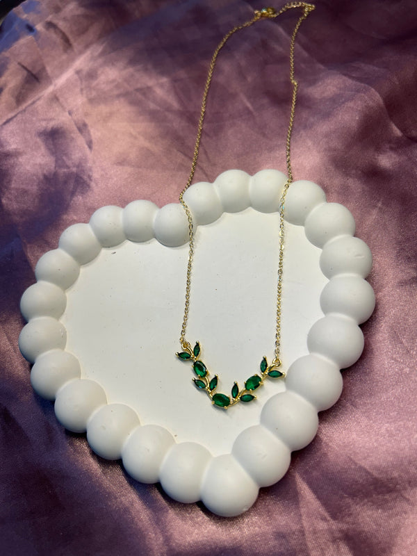 Diamond Heart Gold Plated Pendant Necklace