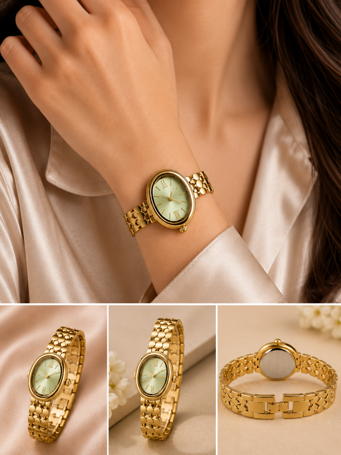 Champagne Luxe Oval Watch